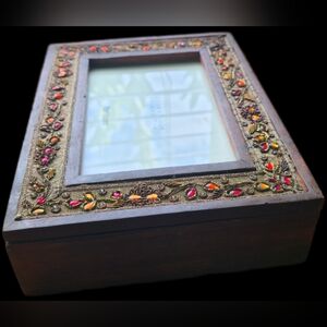 Vintage Pier 1 Imports Beaded Keepsake Box